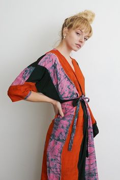 Colorful Wrap Skirt, Wrap Dress Street Style, Wrap Dress Runway, Summer Wrap Dress With Wrap-around Straps, Rayon Wrap Dress, Osei Duro, Elegant Kimono, 2022 Style, Making Clothes