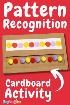 the pattern recognition card board activity for toddlers