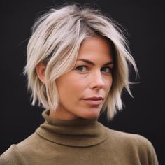 Short Flirty Hairstyles, Great Short Haircuts, Ashy Blonde Pixie Haircut, Chic Chin Length Hair, Side Parted Pixie Bob, Short Bobbed Hair, Piecy Bob Haircut Short Hairstyles, Edgy Textured Bob, Women’s Short Bob Haircut