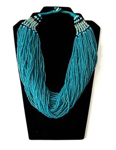 Vintage Cyan Blue Multistrand Beaded Bohemian Statement Necklace  In excellent condition  Necklace measures 68cm Cyan Blue, Retro Costume, Beaded Necklaces, Vintage Jewellery, Multi Strand, 90s Vintage, Favorite Jewelry, Necklace Etsy, United Kingdom