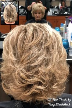 Feathered Hair Cut, Haystacks Recipe, Shortish Hair, Feathered Hair, Blonde Layered Hair, Easy Hair Cuts, Medium Layered