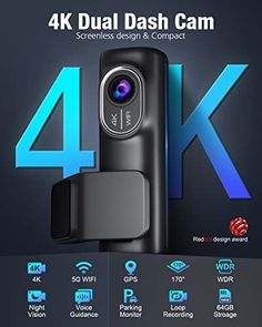 the 4k dual dash cam is shown in this advert for an appliance