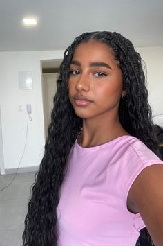 cute black girl Fresh Braids Hairstyles, Braided Hairstyles For Adults, Cute Black Protective Hairstyles, Black Girls Hairstyles 2024, Spanish Braids Hairstyles, Large Knotless Box Braids With Curls, Mixed Girl Braids, Cruise Hairstyles For Black Women, Braid Inspo For Black Women