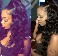 Half Ponytail, Quick Weave Hairstyles, Baddie Hairstyles, Homecoming Hairstyles