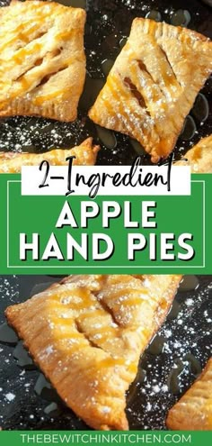 two ingredient apple hand pies on a baking sheet