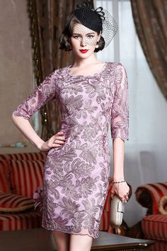 Coutue Wedding Guest Dresses Elegant Pink Embroidery Fitted Cocktail Party Dress With Sleeves #ZL8112 at #GemGrace. View more special Cocktail Dresses,Wedding Guest Dresses now? GemGrace is a solution for those who want to buy delicate gowns with affordable prices. Free shipping, 2018 new arrivals, shop now to get $5 off! Fitted Dress With Floral Embroidery For Party Season, Floral Embroidered Party Dress, Elegant Fitted Embroidered Dress With Sequins, Elegant Fitted Embroidered Dress For Banquet, Elegant Embroidered Fitted Dress For Banquet, Elegant Embroidered Sequin Fitted Dress, Fitted Embroidered Dress With Sequins For Party, Fitted Lace Dress For Summer Banquet, Summer Lace Dress For Banquet