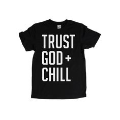 Trust God + Chill Kids T-shirt Urban Short Sleeve Slogan T-shirt, Boxy Fit T-shirt With Text Print And Short Sleeve, Christian Kid T Shirt, Outdoor Black Breathable T-shirt, Hip Hop Slogan T-shirt Short Sleeve, Modern Fit, Trust God, Kids Tshirts, Cotton Blend