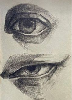 three different views of an eye