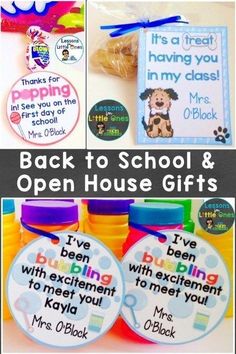 back to school and open house gifts with free printables for the children's classroom