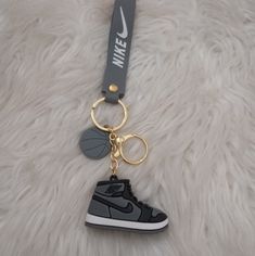 Brand New. Jordan Keychains, Nike Air Jordan Grey, Keychain Jordan, Air Jordan Grey, Keychain For Backpack, Nike Lanyard, Air Jordan Red, Red Keychain, Nike Gifts