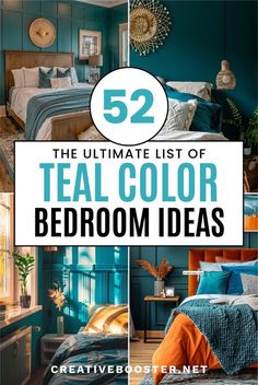 the ultimate list of teal color bedroom decor ideas for every room in your home