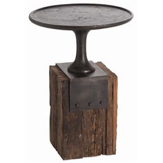 Arteriors - DD2029 - Occasional Table - Barry Dixon for Arteriors - Burnt Wax Прикроватные Тумбочки, Arteriors Home, Dark Wax, Side And End Tables, Forged Iron, Coffee Table Accents, Occasional Table, Tray Table, Upholstered Seating