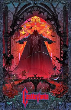 the cover art for castlevania, an upcoming fantasy role playing card game that is currently in development