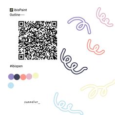 a qr code with the word love spelled in different colors and font styles on it