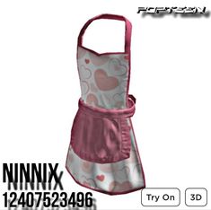 Heart Apron, Code Clothes, Roblox Code, Bloxburg Decals Codes, Chef Clothes, Roblox T Shirts, Coding Clothes, New Jeans Style