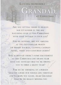 a poem written in the snow with trees on it and an inscription that reads loving memories of a special dad at christmas