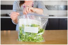 How To Store Cleaned, Chopped Lettuce for at least a Week! - Six Clever Sisters Veg Diet, Potluck Side Dishes, Ziploc Bag, Head Of Lettuce, Meal Preparation, Vegetable Storage