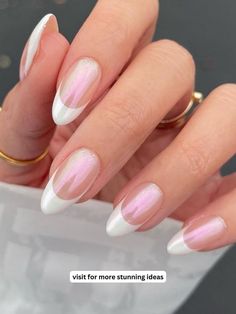 summer nail ideas Eridesint Nails, Oval Nails For School, Irridecent Design Nails French, Senior Pic Nail Ideas, Maternity Photo Nail Ideas, Simple Nail Inspo Trendy Short Almond, Maternity Photo Nails, Nail Inspo For Vacation, Acrylic Almond Nails Ideas