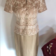 Silk Missed Petite It Is Size 6p! This Dress Is 100% Silk Lining Is 100% Acetate! It Has Beading And It Has Sequins And It Is Exquisite Skirt And Top, Silk Suit, Adrianna Papell, Petite Dresses, Skirt Top, Beading, Silk, Skirt, Dresses