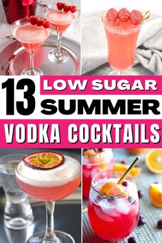 low sugar summer vodka cocktails