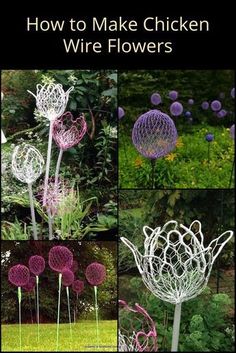 the instructions for how to make chicken wire flowers