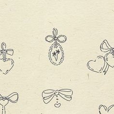 an image of hand drawn hearts and bows