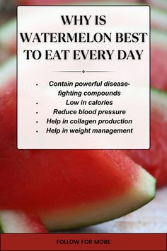 why is watermelon best to eat every day Energy Boosting Foods, Diet Meals, Boost Metabolism, Boost Energy, Weight Management, Blood Pressure, Best Foods, Diet Recipes