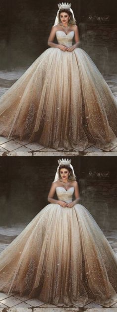 two pictures of a woman in a wedding dress with a tiara on her head