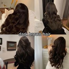 Dark Chocolate Brown Hair No Highlights, Honey Chocolate Brown Hair, Dark Brown Hair No Red Tones, Dark Espresso Brown Hair, Chocolate Brown Hair On Tan Skin, Expresso Hair Colors, Dark Brown Hair Dye Ideas, Dark Brown Hair Inspiration