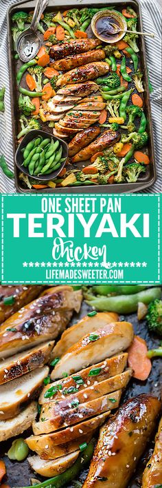 one sheet pan teriyaki chicken with green beans and carrots