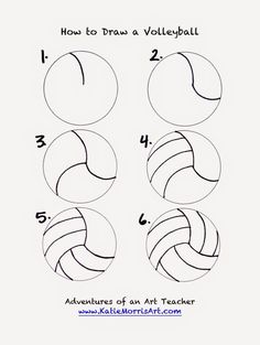 how to draw a volleyball ball in four easy steps with pictures and instructions for beginners