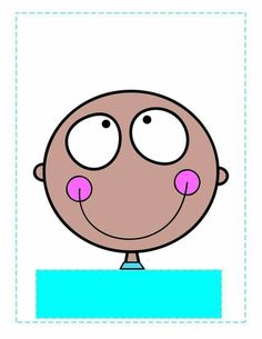 the face of a cartoon character with big eyes and pink cheeks, on a white background