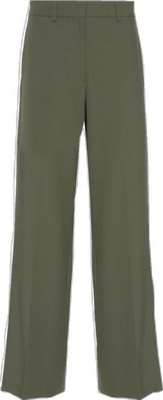 Khaki Wide Leg Dress Pants For Work, Chic Olive Trousers, Khaki Straight Dress Pants For Business Casual, Business Casual Khaki Pants With Belt Loops, Khaki Wide Leg Dress Pants For Business Casual, Khaki Straight Dress Pants With Welt Pockets, Chic Olive Pants For Work, Olive Trousers With Belt Loops, Olive Straight Pants With Belt Loops