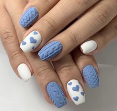 Valentine Vibes, Nail Magic, Unghie Nail Art, February Nails, Blue Acrylic Nails, Heart Nails, Nail Inspiration, Fancy Nails