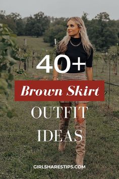 Brown Skirt Outfits, Brown Skirt Outfit Ideas, Chic Outfits Black Women, Tomboy Chic Outfits, Elegant Chic Outfits, Brown Skirt Outfit, Business Chic Outfits, Denim Midi Skirt Outfit, Country Chic Outfits