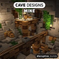 the cave designs mine is shown in this screenshot from an interactive video game,