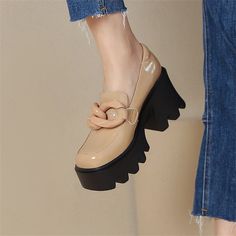 Shipping: Worldwide Express Shipping AvailableDelivery time: 7-15Days Fast ShippingReturns: Fast refund, 100% Money Back Guarantee.Brand Name: OYMLGOrigin: Mainland ChinaUpper Material: PUToe Shape: Square ToeWith Platforms: YesPlatform Height: 3-5cmHeel Height: High (5cm-8cm)Heel Type: WedgesPump Type: Mary JanesStyle: Office LadyFashion Element: ShallowSeason: Spring/AutumnOutsole Material: Rubberis_handmade: YesPattern Type: SolidInsole Material: PUOccasion: CasualModel Number: 0506Gender: WO Colour Blocking Fashion, Thick Heel Shoes, Bridal Wedding Shoes, Water Table, Table Metal, Wedges Style, Yellow Shoes, Gold Shoes, Beige Shoes