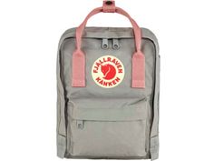 Fjallraven Kanken Mini Daypack 7 Liters Fog/Pink One Size F23561-021-312-OS. The Mini-version is suitable for small children as well as for full grown adults who are looking for a small backpack. It is perfect for carrying a change of clothes for preschool or food on an outing and as a smart everyday bag for books water bottles fruit and more. The shoulder straps are long and adjustable and fit both small and big backs. They can be fastened with a clasp so that they are not in the way when at th Bag For Books, Fjallraven Kanken Mini, Kanken Classic, Backpack Fjallraven, Popular Backpacks, Kanken Mini, School Pack, Disney Fashion, Football Gifts