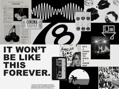 black and white collage with text that says it won't be like this forever