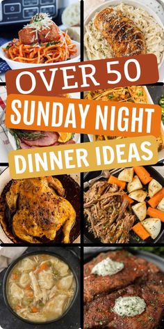 over 50 sunday night dinner ideas