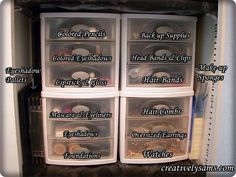 Pretty much the kind of thing I store my makeup in now....but much more drawers. Very basic looking tho...want something glam! Hanging Makeup Organizer, Closet Organization Cheap, Oval Makeup Brush, Bedroom Makeup Vanity, Organizer Ideas, Makeup Storage Organization, Hair Supplies, Makeup Guide, Trendy Makeup