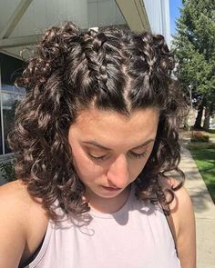 Curly Braids, Curly Hair Braids, Cute Curly Hairstyles, Curly Hair Wig, Peinados Fáciles Para Cabello Corto, Curly Girl Hairstyles