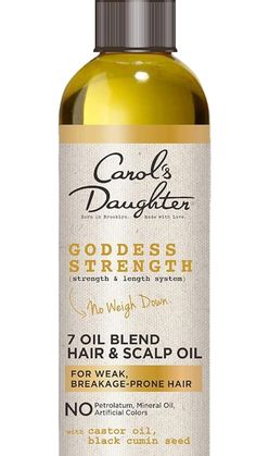 Carol's Daughter Goddess Strength 7 Oil Blend Scalp and Hair Oil for Wavy, Coily and Curly Hair, Hair Treatment with Castor Oil for Weak Hair, 4.2 Fl Oz Weak Hair, Best Hair Oil, Hair Supplies, Oil Treatments, Soft Hair, Wet Hair, Castor Oil