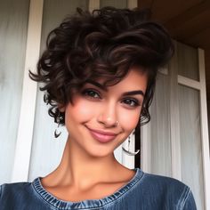 30 Short Curly Hairstyles 2024 Short Hairstyle Women Thick Hair Curly, Short Curly Hair Over 50 Women, Short Curly Bob Hairstyles Messy Curls, Short Hair Styles For Curly Hair, Pixie Cut 2024, Bob Haircut For Curly Hair, Short Curly Shag With Bangs, Funky Curly Hair, Trending Short Hairstyles