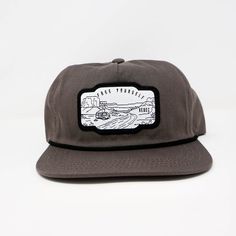 Charcoal w/ white patch Gray 5-panel Outdoor Hat, Gray Curved Brim Hat For Camping, Casual Flat Brim Snapback Hat For Adventure, Gray Trucker Hat With Short Brim For Outdoor, Flat Brim Snapback Hat For Camping, Flat Brim Hat For Outdoor Activities, Gray Curved Brim Dad Hat For Outdoor, Trucker Hat With Short Brim For Outdoor Activities, Trucker Snapback Hat With Flat Brim For Travel