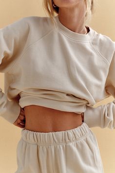 Cozy, Clean, Circular 🌿 Winter Sweatshirt, Loose Pants, How To Make Shorts, Cynthia Rowley, Cotton Fleece, Cuff Sleeves, Easy Wear, Textile Design, Fleece Fabric