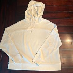 Nwot. Cream Colored Hoodie By Calia. Never Worn! White Comfy Hoodie Top, Comfy White Hoodie Top, Cozy Relaxed Fit Tops With Adjustable Hood, Cozy Outdoor Top With Drawstring Hood, White Comfy Hooded Top, Comfy White Hooded Top, Cozy Hoodie Tops With Adjustable Hood, Cozy White Hoodie For Outdoor Wear, Cozy White Hoodie For Outdoor