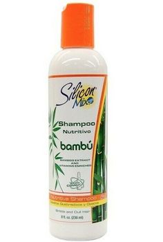 Silicon Mix Bamboo Bambu Shampoo Brittle Dull Hair 8 oz  Description Nutritive Shampoo with bamboo extract to regenerate and nourish. Vitamins E, C and F, Carthamus Oil and Almond Oil to improve the health and beauty of your hair. For all hair types including natural or processed hair. Follow with Silicon Mix Bambu Treatment for best results. Works great on brittle and dull hair. Free of residue to improve Silicon Mix Bambu treatment’s efficiency. Silicon Mix Bamboo Bambu Shampoo Brittle Dull Ha Silicon Mix, Bamboo Extract, Dull Hair, Hair Shine, All Hair Types, Almond Oil, Hair Types, Shampoo And Conditioner, Vitamin E