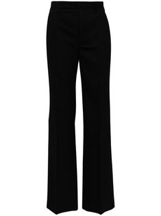 Black Straight Silhouette Pants For Work, Black Straight Silhouette Pants For Office, Office Pants With Concealed Placket, Sleek Straight Leg Dress Pants With Belt Loops, Straight Silhouette Dress Pants With Belt Loops For Office, Tailored Black Pants With Straight Silhouette, Classic Office Pants With Concealed Front Fastening, Tailored Black Straight Pants, Black Tailored Straight Silhouette Pants