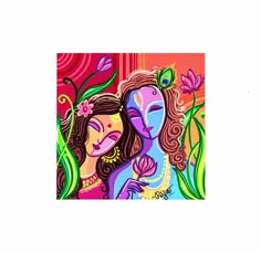 Radha krishna Radha Krishna Mini Canvas Painting, Radhe Krishna Painting Canvas, Radha Krishna Abstract Painting, Radha Krishna Modern Art, Radha Krishna Painting, God Painting, Canvas Art Painting Abstract, Mandala Art Therapy